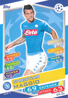 Christian Maggio SSC Napoli 2016/17 Topps Match Attax CL #NAP07